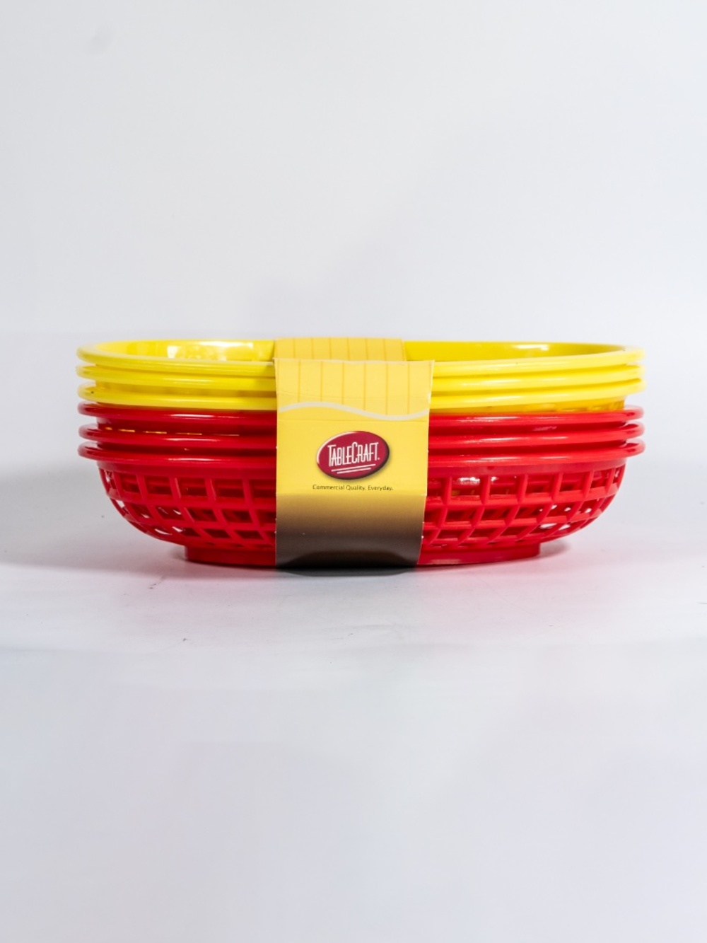6 Burger Baskets Set Tablecraft Oval Picnic Fries Food Truck Reusable Plates NEW